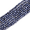 Natural Sapphire Beads Strands, Faceted, Round, 2mm, Hole: 0.3mm, about 181pcs/strand, 15.35 inch(39cm)