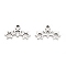 Tarnish Resistant 304 Stainless Steel Charms, Laser Cut, Star, Stainless Steel Color, 6.5x11x1mm, Hole: 1.2mm