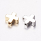 Brass Beads, Cross, Mixed Color, 8x8x3mm, Hole: 1.4mm