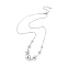 Rack Plating Brass Necklaces, Long-Lasting Plated, Lead and Cadmium Free, Round, Platinum, 16.89 inch(429mm)