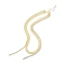 Brass Micro Pave Clear Cubic Zirconia Necklaces, Bead Chain Necklace, Nickel Free, Real 18K Gold Plated, 14-5/8 inch(37cm), Hole: 1.8mm