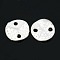 Alloy Links connectors, Hammered Wavy Flat Round, Silver Color Plated, 13x1mm, Hole: 2mm