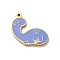 304 Stainless Steel Pendants, with Enamel, Dinosaur Charm, Real 14K Gold Plated, 16x13x1.5mm, Hole: 1mm