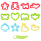 Plasticine Molds Set, Clay Tools, Mixed Shaped, Mixed Color, 3.1~7.3x1.8~6.7x1.3cm, 13pcs/set