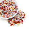 Glass Seed Beads, Mushroom, Mixed Color, 5.5~6x4~4.5mm, Hole: 1~1.2mm, about 3750pcs/pound