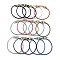 Braided Round Imitation Leather Bracelets Making, with Golden Tone Brass Beads, Mixed Color, Inner Diameter: 2-7/8 inch(7.45cm)