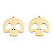 Ion Plating(IP) 201 Stainless Steel Pendants, Halloween Style, Skull, Real 18K Gold Plated, 26x25x1mm, Hole: 1.4mm