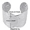 Non-Tarnish European and American Style 304 Stainless Steel Cuff Bangles for Women, Stainless Steel Color