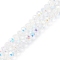 Electroplate Transparent Glass Beads Strands, AB Color Plated, Faceted, Rondelle, Clear, 5.5x4mm, Hole: 1mm, about 100pcs/strand, 17.01''(43.2cm)