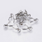 Tarnish Resistant 201 Stainless Steel Pendant Pinch Bails, Stainless Steel Color, 10.5x9x3mm, Hole: 4x5mm, Pin: 0.5mm
