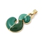 Alloy Enamel Pendants, Letter Charm, Golden, Letter S, 26x16x4mm, Hole: 3.5x2.5mm