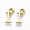 304 Stainless Steel Pendants, Golden, Letter, Letter.F, 12.5x7x3mm, Hole: 1.8mm