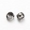 Rondelle Brass Crimp Beads, Gunmetal, 2.5x1.5mm, Hole: 1mm, about 10000pcs/200g