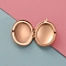 Stainless Steel Locket Pendants, Oval Charm, Rose Gold, 33.5x24mm, Hole: 1.8mm