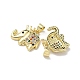Латунные микро проложить кубического циркония подвески KK-H079-01G-2