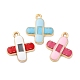 Подвески из эмали и сплава FIND-M060-15G-1