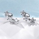 Серьги-гвоздики из циркония EJEW-D288-20P-4