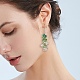 Серьги с подвесками в виде цветов из ракушек EJEW-TA00193-3