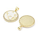 Латунные микропаве прозрачные подвески с фианитом KK-L213-010G-01-2