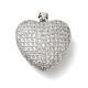 Латунные микропаве прозрачные подвески с фианитом KK-B094-06P-1