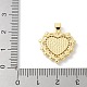 Латунные микропаве прозрачные подвески с фианитом KK-P294-16G-3
