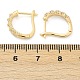 Серьги-кольца из латуни с прозрачным фианитом EJEW-Q016-15G-2