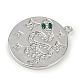 Латунные микро проложить кубического циркония подвески KK-M322-35P-2