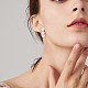 Серьги-кольца с тройным жемчугом и ракушками JE1001A-6
