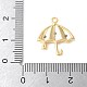 Латунные микропаве прозрачные подвески с фианитом KK-U064-01G-3