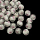 Ручной светящихся внутренний цветок Lampwork бисер LAMP-R129-10mm-01-1