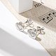 Серьги-гвоздики из латуни с микропаве из прозрачного кубического циркония EJEW-K299-01P-L-2