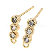 Латунные серьги-гвоздики KK-L208-53G