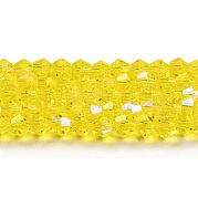 Прозрачные стеклянные бусины гальваническим пряди GLAA-F029-2mm-D21