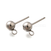 201 фурнитура для сережек-гвоздиков из нержавеющей стали STAS-R156-01P-06