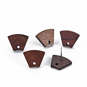 Серьги-гвоздики из орехового дерева WOOD-S054-48