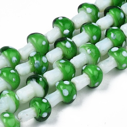Гриб ручной Lampwork бисер пряди LAMP-R116-26-1
