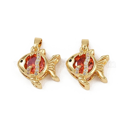 Латунные микро проложить кубического циркония подвески KK-C093-15G-1