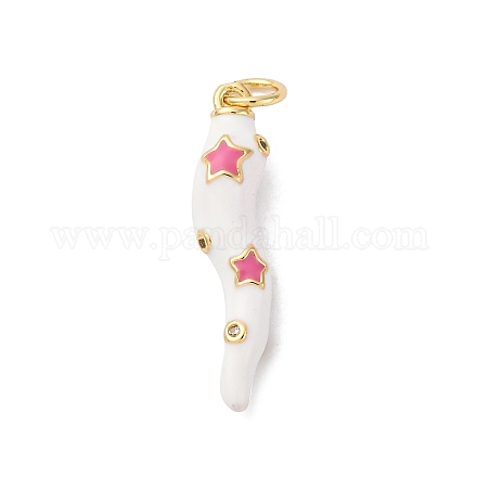 Латунные подвески с микропаве из кубического циркония и эмали KK-Q098-35G-B-1