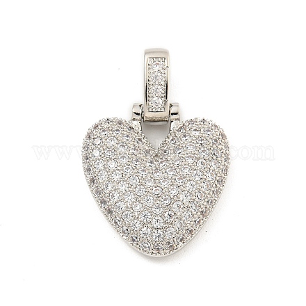 Латунные микропаве прозрачные подвески с фианитом KK-B099-01P-V-1
