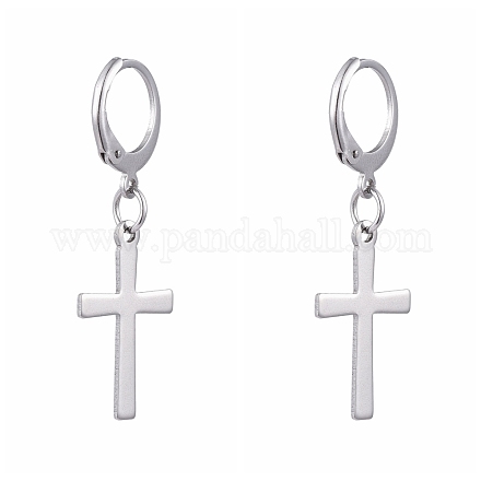 Серьги с застежкой-молнией из нержавеющей стали 304 EJEW-JE04185-01-1
