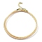 Polyester Cord Braided Necklace Makings, with Brass Findings, Stainless Steel Clasps, Long-Lasting Plated, Golden, Thistle, 18-3/4 inch(47.5cm)