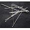 Iron Flat Head Pins, Cadmium Free & Lead Free, Silver Color Plated, Size: about 2.8cm long, 0.75~0.8mm thick(20 Gauge), Head: 2mm