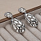 Vintage Teardrop Brass Dangle Stud Earrings, Unique Design Retro Style Ear Jewelry for Women