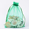 Organza Gift Bags with Drawstring, Wedding Party Christmas Favor Gift Bags, Organza Pouches for Potpourri, Green, 23x17cm