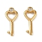 304 Stainless Steel Charms, Golden, Key, 12x5x1.5mm, Hole: 1.2mm