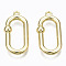 Alloy Pendants, Oval, Cadmium Free & Lead Free, Light Gold, 22x11x4mm, Hole: 1.2mm