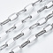 Tarnish Resistant 304 Stainless Steel Chains, Cable Chains, with Spool, Unwelded, Stainless Steel Color, 10x5x1mm, about 82.02 Feet(25m)/roll
