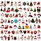 96Pcs Christmas Alloy Enamel Pendants, with Rhinestone,  Santa Claus & Snowflake & Christmas Tree & Reindeer/Stag, for Jewelry Earring Gift Making Holiday Decoration, Mixed Color, 12x9mm~26x20mm, Hole: 2mm