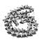 Electroplated Natural Lava Rock Beads Strands, Star, Platinum Plated, 9.5x9.5mm, Hole: 1mm, about 48pcs/strand, 14.57''(37cm)