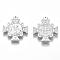 201 Stainless Steel Pendants, Cross with Saint, Saint Benedict Medal, Real Platinum Plated, 29x25.5x3.6mm, Hole: 1.8mm
